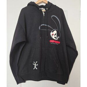 Oswald The Lucky Rabbit Disney Parks Full Zip Hoodie Sweatshirt Mens XL